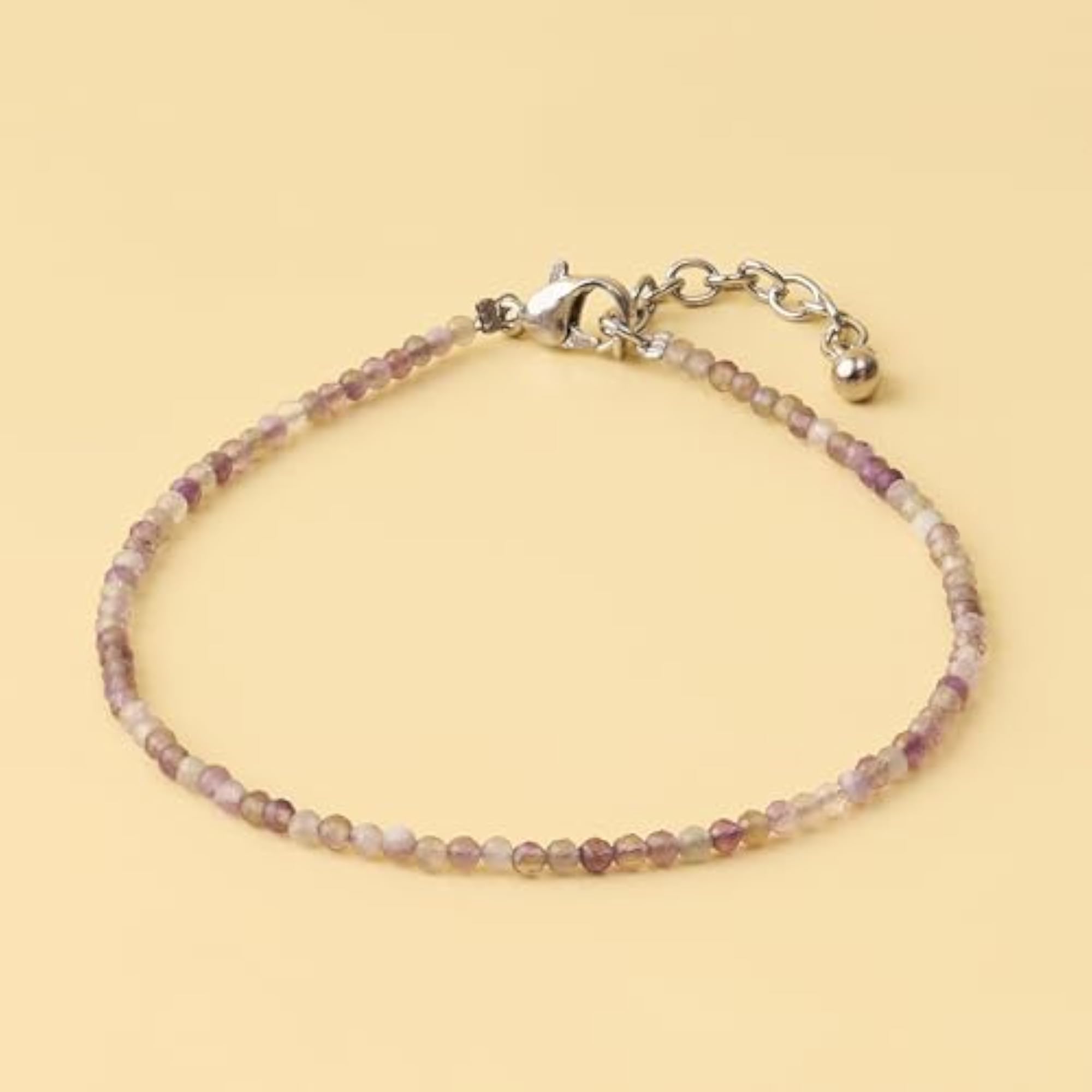 Amethyst Natural Stone Anklet for Calmness & Clarity